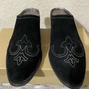 Yellow Box Western Style Leather Suede Clogs